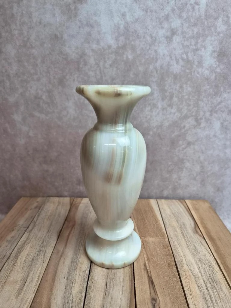 Vaso vintage em ônix natural – 23 cm – photo 4